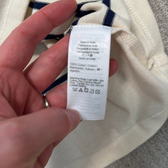 J. Crew Crop Boatneck Tee Stripe NWT - Picture 8 of 9